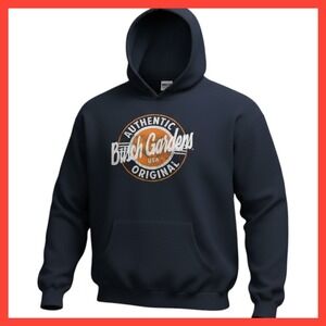 Busch Gardens Hoodie Mens 2XL Authentic Original Logo Pullover Sweatshirt